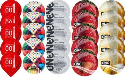 Набір з 25 шт OLORed0.01 + ONERibs + ONE Strong + ONEChocolateStrawberry + ONEBanana SOS8748 фото
