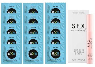 Комплект EXS Air Thin 15 шт + Bijoux Indiscrets Sex au Naturel SOS14801 фото