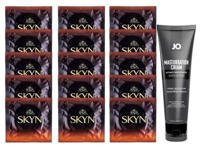 Комплект Skyn Warming 15 шт + JO Masturbation Cream (120 мл) SOS14471 фото