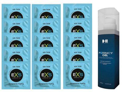 Комплект EXS Air Thin 15 шт + SHS Potency Gel SOS14762 фото