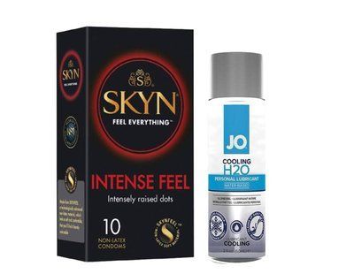 SKYN Intense Feel &mdash; 10 шт та Лубрикант System JO H2O &mdash; COOLING (60 мл) SOS854 фото