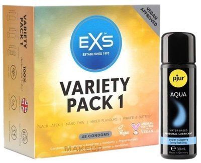 Набір EXS Variety pack 1 (48 шт) + pjur Aqua 30 мл SOS13419 фото