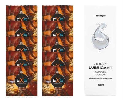 Комплект: EXS CRAZY COLA 10 шт. + Лубрикант Satisfyer Smooth Silicon 150 мл SOS11415 фото