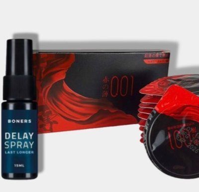 OLO RedBlack 10 шт + Пролонгатор Boners Delay Spray SOS6022 фото