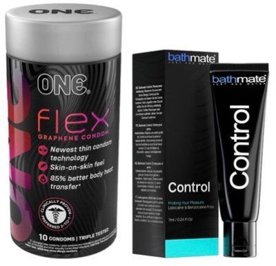 Набор из 10 шт ONE Flex графен + Пролонгатор Bathmate Control (7 мл) SOS9298 фото