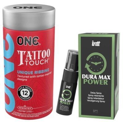 Набор из ONE Tattoo Touch Pack 12 шт + Пролонгатор Intt Dura Max Power (12 мл) SOS9448 фото