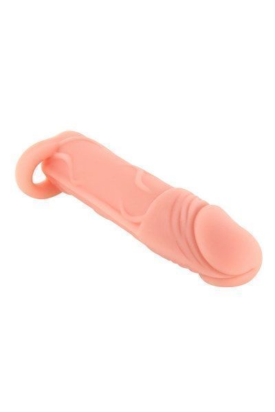 Насадка на член Real Body &ndash; Real Extender HUGY с открытой головкой и кольцом для мошонки SO3717 фото