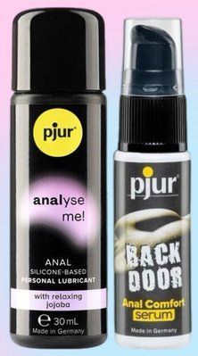 Набір лубрикант pjur analyse me! Relaxing jojoba silicone 30 мл + Сироватка pjur backdoor Serum 20 мл LB558 фото