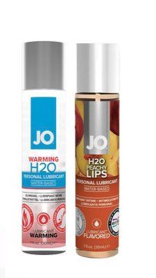 Набір лубрикантів System JO H2O WARMING (30 мл) + System JO H2O Peachy Lips (30 мл) LB190 фото