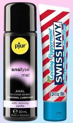 Набір лубрикантів pjur analyse me! Relaxing jojoba silicone 30 мл + Swiss Navy Cooling Peppermint 10 мл LB607 фото
