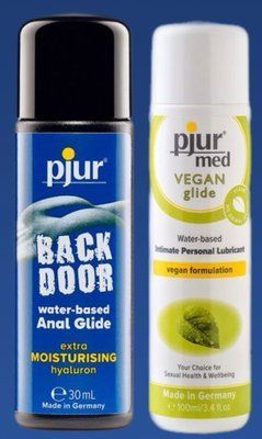 Набір лубрикантів pjur backdoor Comfort water glide 30 мл + pjur MED Vegan glide 100 мл LB309 фото