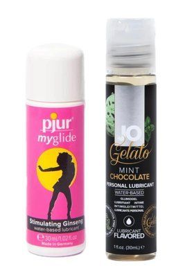Набір лубрикантів pjur my glide 30 мл + System JO Mint Chocolate (30 мл) LB140 фото