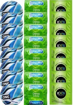 Набор 24 шт ONE Fresh Mint + Delay Infinity + EXS EXTREME 3 в 1 SOS7503 фото