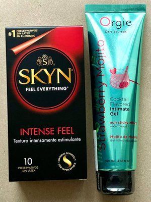 Набір SKYN Intense Feel 10 штук + лубрикант коктейль Мохіто 100 мл Orgie SOS1053 фото