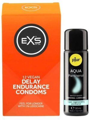 Набір EXS Delay (12 шт) + pjur Aqua Panthenol 30 мл SOS13470 фото
