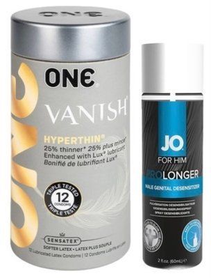 Набор из 12 шт ONE Vanish + Пролонгатор System JO Prolonger Spray with Benzocaine (60 мл) SOS9199 фото