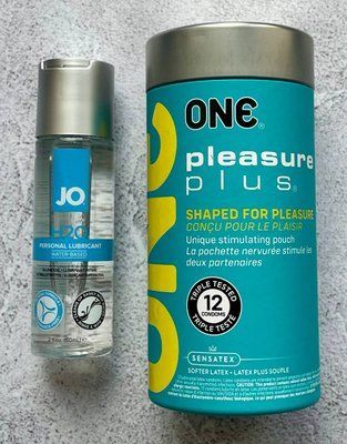Набір ONE Pleasure Plus 12 шт + Лубрикант System JO H2O ORIGINAL (60 мл) SOS2701 фото