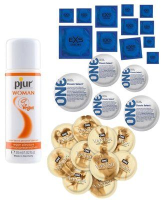 Комплект 27 шт One Vanish, Classic та EXS Cooling - Лубрикант pjur Woman Vegan (30 мл) SOS3401 фото