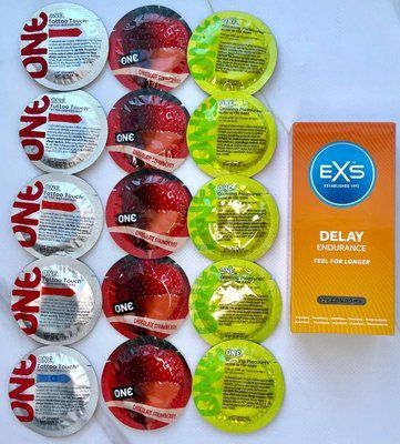 Набор 15 штук ONE Tattoo Touch, Flavor Waves, Glowing Pleasures + EXS Delay (12 шт.) SOS3951 фото
