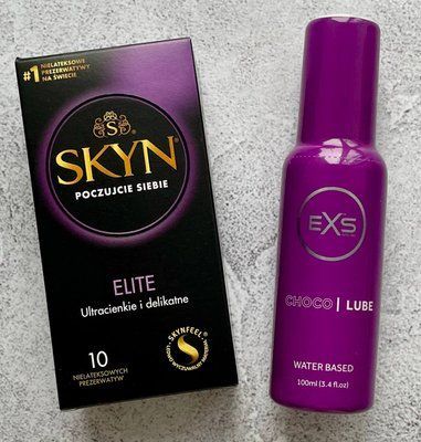 Комплект Skyn Elite 10 шт - Лубрикант EXS Choco Lube 100 мл SOS2601 фото