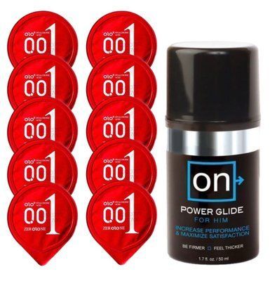 Комплект OLO Warming 001 10 шт + Sensuva ON Power Glide For Him Gel (50 мл) SOS14422 фото