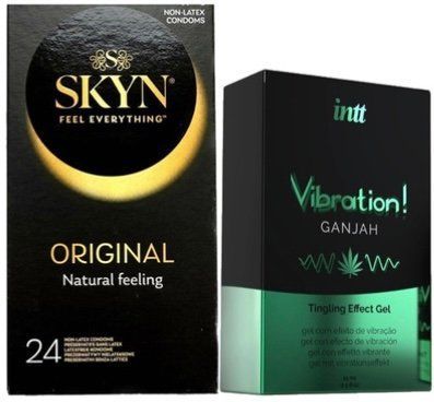 Набор из SKYN ORIGINAL 24 шт. + Жидкий вибратор Intt Vibration Ganjah (15 мл) SOS10009 фото