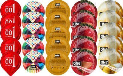 Набір з 25 шт OLORed0.01 + ONERibs + ONE Legend XL + ONEChocolateStrawberry + ONEBanana SOS8749 фото
