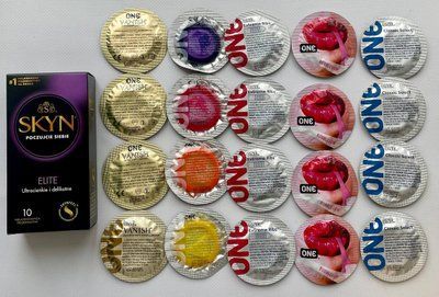 Набір 30 штук Skyn Elite + ONE Color Sensations, Extreme Ribs, Vanish, Flavor Waves, Classic SOS2251 фото