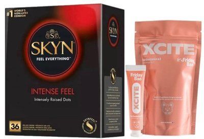 Набор из SKYN Intense Feel (36 шт) + жидкий вибратор Friday Bae XCITE (15 мл) SOS9859 фото