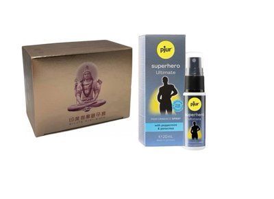 OLO Gold Budda 10 шт. + Пролонгувальний спрей pjur Superhero Ultimate Spray 20 мл SOS6600 фото