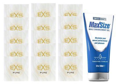 Комплект EXS Pure15 шт + Swiss Navy Max Size Cream (150 мл) SOS14873 фото