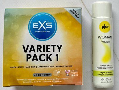 Набір EXS Mixed Variety Pack 1, 48 шт - Лубрикант pjur Woman Vegan 100 мл SOS3201 фото