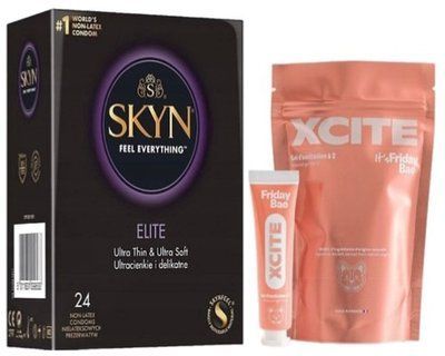 Набор из SKYN Elite (24 шт) + Жидкий вибратор Friday Bae XCITE (15 мл) SOS10159 фото
