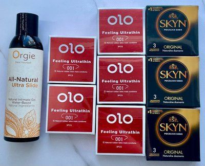 Набор 24 шт OLO возбуждающие 001 + Skyn ​​Original + Лубрикант ALL-NATURAL Ultra Slide 150 мл Orgie SOS3801 фото