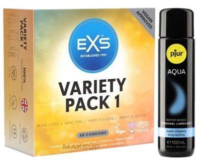 Набір EXS Variety pack 1 (48 шт) + pjur Aqua 100 мл SOS13420 фото