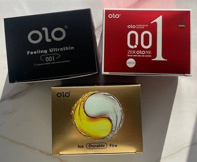 Комплект OLO Лід і Полум'я 001 (10 шт) + OLO Feeling Ultrathin - Ультратонкі 001 10 шт + OLO Збуджуючі з розігріваючим ефектом 10 шт SOS2201 фото