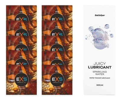 Комплект: EXS CRAZY COLA 10 шт. + Лубрикант Satisfyer Sparkling Water 300 мл SOS11416 фото