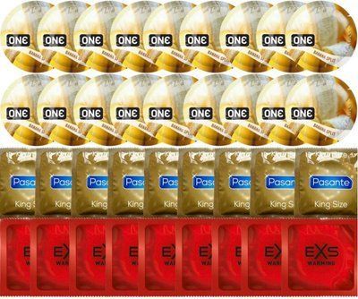 Набір 36 шт ONE Banana Split + Pasante King Size + EXS Warming Comfy Fit SOS7603 фото