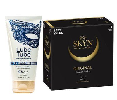 SKYN ORIGINAL &mdash; 40 шт та Змазка ORGIE Lube Tube Xtra, 150 мл SOS805 фото