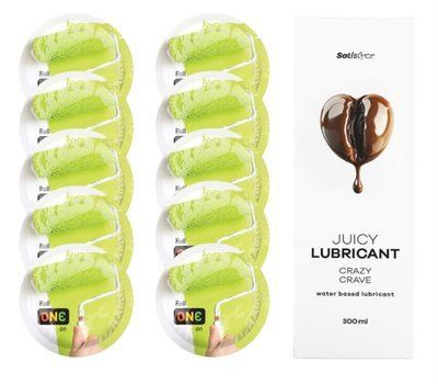 Комплект ONE Color 10 шт. + Лубрикант Satisfyer Juicy Lubricant Crazy Crave (300 мл) SOS12368 фото