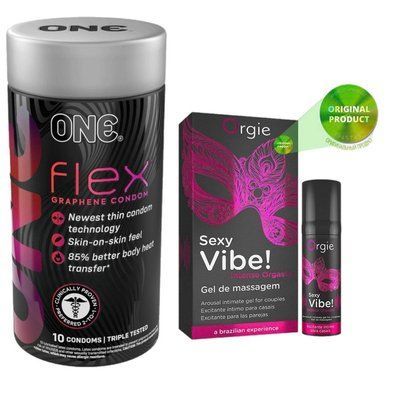ONE Flex 10 шт+ Рідкий вібратор Orgie SEXY VIBE (15 мл) SOS6426 фото