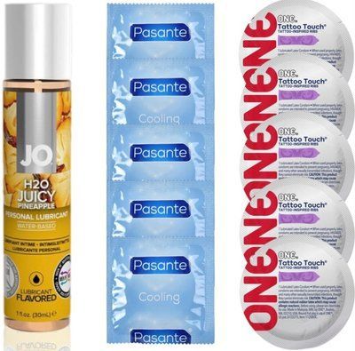 набір 10 шт Pasante + ONE + System JO H2O Juicy Pineapple (30 мл) SOS4646 фото
