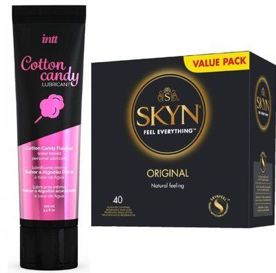 SKYN ORIGINAL 40 шт та Лубрикант Intt Cotton Candy 100 мл SOS255 фото