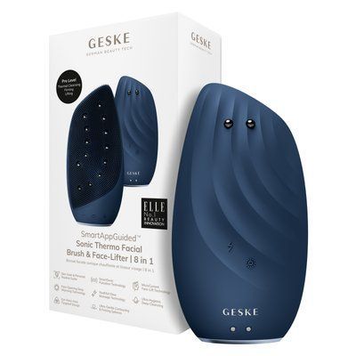 Очищувальна щітка для обличчя GESKE Sonic Thermo Facial Brush&Face-Lifter 8в1 midnight HB0089 фото