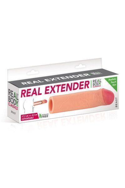 Насадка на член Real Body &ndash; Real Extender BEAST с открытой головкой SO3719 фото