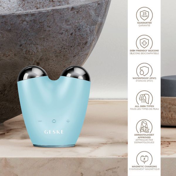 Мікрострумовий підтягувач обличчя GESKE MicroCurrent Face-Lifter 6в1 turquoise HB0136 фото