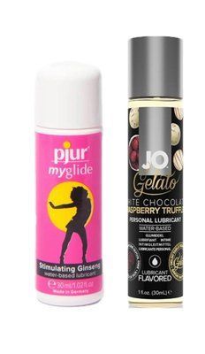 Набір лубрикантів pjur my glide 30 мл + System JO White Chocolate Raspberry (30 мл) LB141 фото