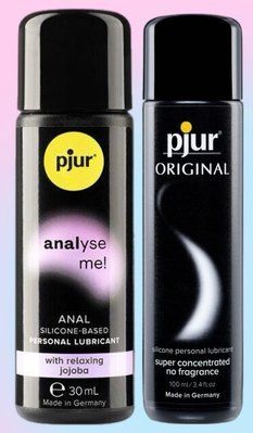 Набір лубрикантів pjur analyse me! Relaxing jojoba silicone 30 мл + pjur Original 100 мл, 2в1 LB559 фото
