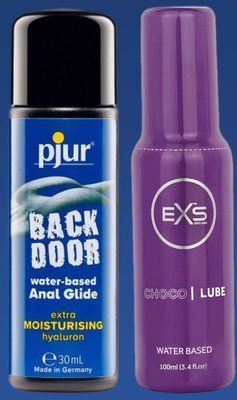 Набір лубрикантів pjur backdoor Comfort water glide 30 мл +EXS Choco Lube Water Based 100 мл LB410 фото