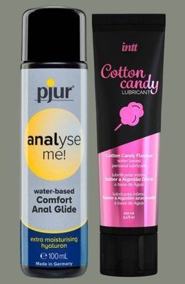 Набір лубрикантів pjur analyse me! Comfort water glide 100 мл + Intt Cotton Candy (100 мл) LB1010 фото